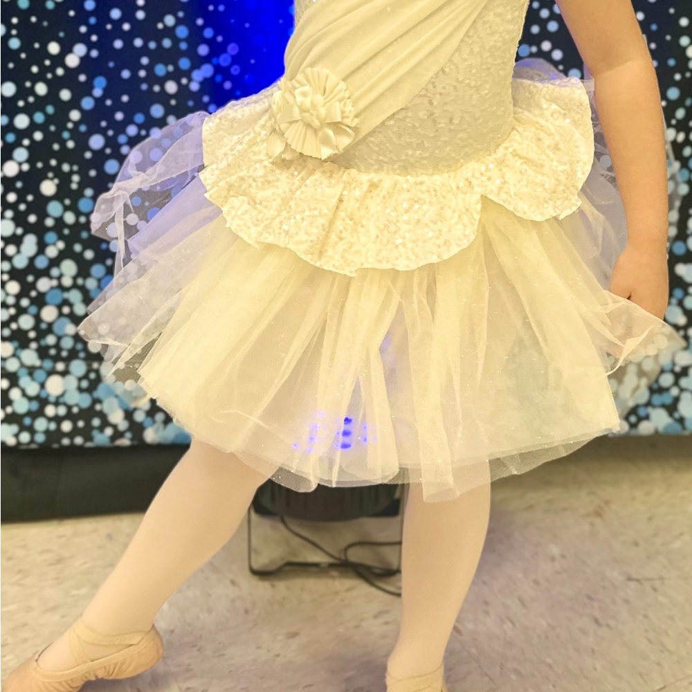 Elegant Cream Tutu Dress for Kids